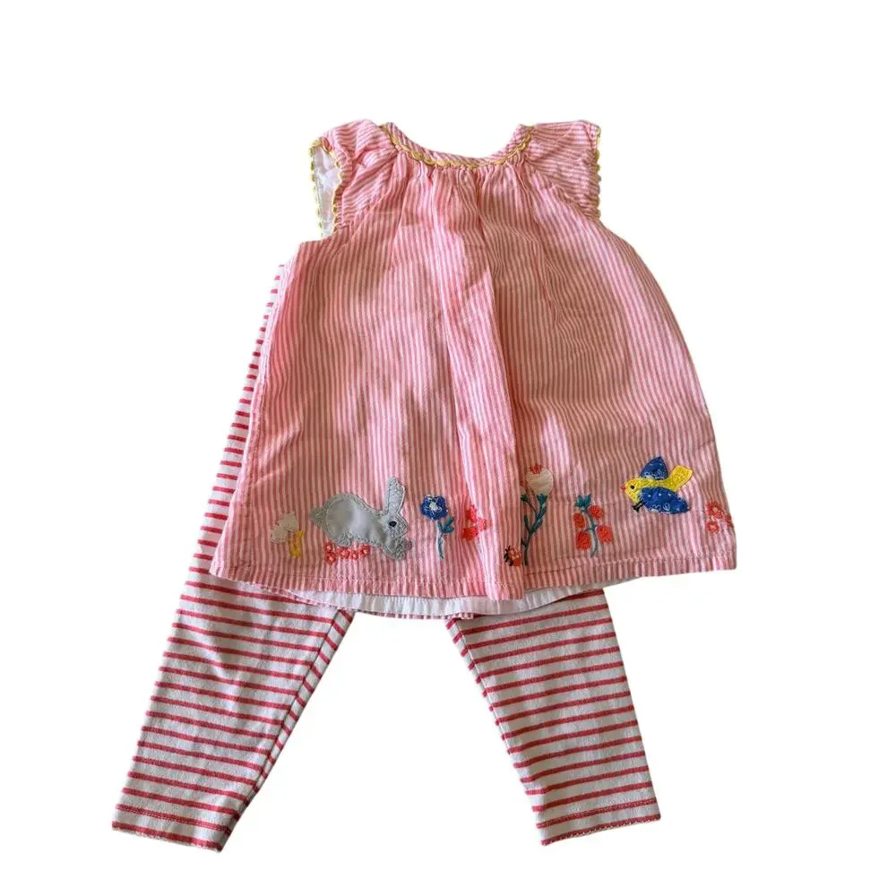 Baby Boden 'Pretty Appliqué' Top & Leggings Set